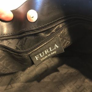 Furla Black Leather Mini Tote Bag Made in Italy